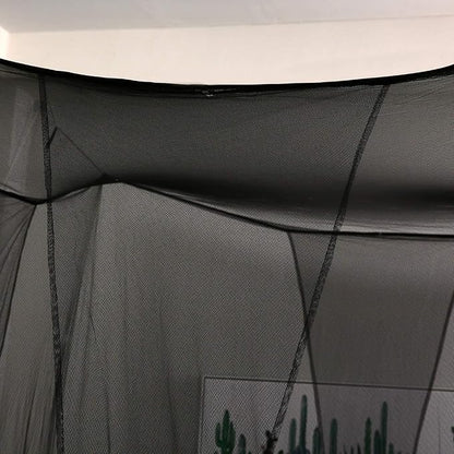 Mengersi 4 Corner Post Canopy Bed Curtains Mosquito Net Twin to Twin XL Size Bed,Netting Bed Curtains for Camping, Patio,Indoor Outdoor Net (80x40x80, Black)