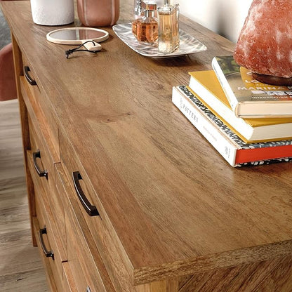 Sauder Cannery Bridge 6 Drawer Dresser Bedroom Dresser Chest of Drawers Wooden, in Sindoori Mango