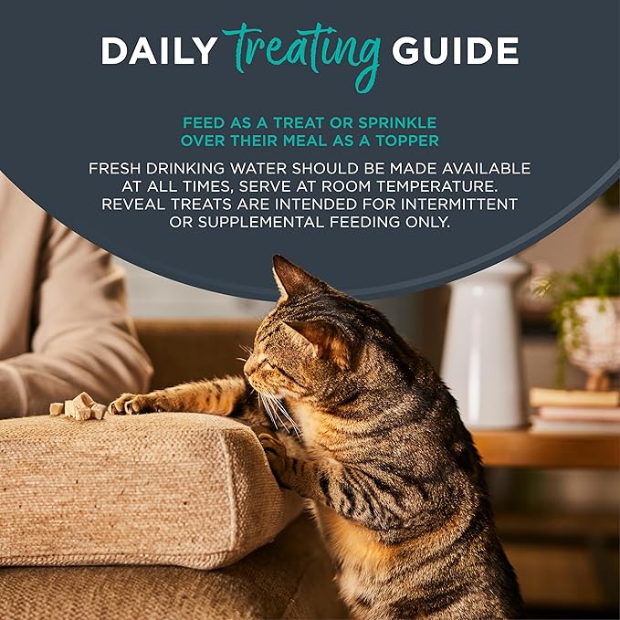 Reveal Natural Whole Protein Fillet Cat Treats, Single Ingredient, Grain Free, High Protein Treats for Cats, for Training, Treating, or Snacking, Whole Mackerel Loin (12 x 1.06 oz Loin)-Mewly Pet