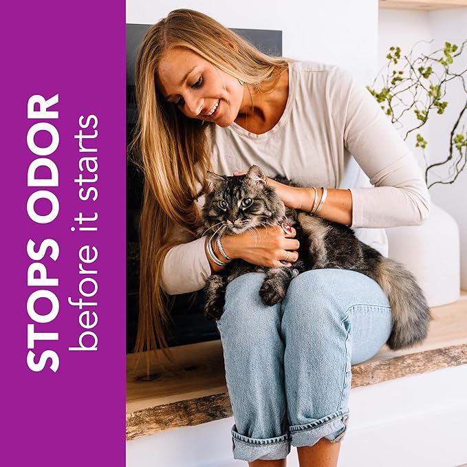 ökocat Less Mess Low Tracking Wood Clumping Cat Litter Mini- Pellets, Unscented, 21.5 pounds - Natural Ingredients, Stops Odor, Clumps Solid, 99% Dust Free, Great for Long-Hair Breeds-Mewly Pet