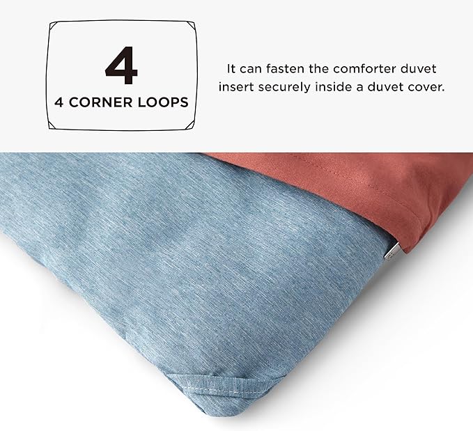 Bedsure Full Comforter Set - Storm Blue Soft Bedding for All Seasons, Cationic Dyed Bed Set, 3 Pieces, 1 Full Size Comforter (82"x86") and 2 Pillow Shams (20"x26"+2")