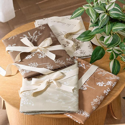 Bedsure Twin/Twin XL Comforter Set - Beige Bed Set, 2 Pieces Cute Floral Bedding, 1 Soft Botanical Flowers Comforter and 1 Pillow Shams