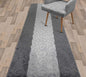 Custom Size Modern Runner Rug Carpet for Hallway Entryway Foyer Kitchen, Slip Resistant Latex Rubber Backed 31 inch Wide X Customized Length, Scroll Grey, 31 inch X 6 feet