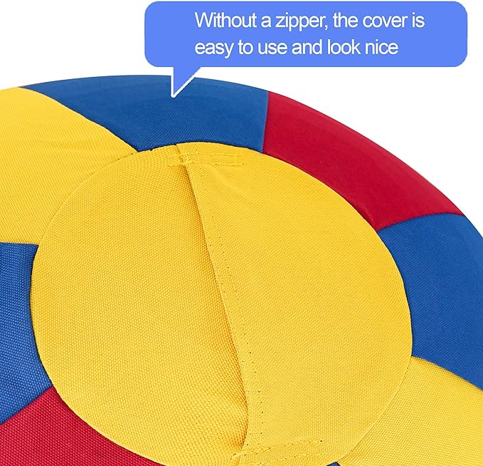 Herding Ball for Dogs Horse & Cover 25" Ball for Horses Large with Hand Pump for Play Horse Toys for Horses Stall, Red and Blue and Yellow-Mewly Pet