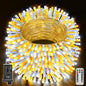 Ollny Warm White and Cool White Christmas Lights Waterproof, 400LED 131FT String Lights with Remote 3 Timer, Plug in 8 Modes Fairy Light for Xmas Tree Indoor Bedroom House Decorations
