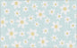 Flagship Carpets Schoolgirl Style White Daisies on Blue Educational Area Rug for Kids Room Seating Décor, Children's Classroom, Play Carpet for Teaching and Playroom, 7'6" x 12'