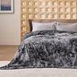 Bedsure GentleSoft Sherpa Fluffy Blanket King Size for Bed - Fleece Warm and Cozy for Women Gift, Plush & Fuzzy Faux Christmas Fur Blanket for Couch, Sofa Decor, Tie Dye Design, Grey, 108x90 Inches