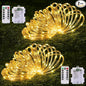 JMEXSUSS 2 Pack Battery Operated Rope Lights Warm White - Outdoor Waterproof, 200LED 66ft 8 Modes Battery Powered String Lights Outdoor with Remote for Camping Tent Trampoline Christmas Decorations