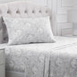 Mellanni Twin XL Sheets Set - 3 PC Iconic Collection Bedding - Hotel Luxury, Extra Soft, Cooling Bed Sheets - Wrinkle, Fade, Stain Resistant (Twin Extra Long, Paisley Gray)