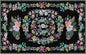 Flagship Carpets Schoolgirl Style Vintage Floral Educational Area Rug for Kids Room Seating Décor, Children's Classroom, Play Carpet for Teaching and Playroom, 7'6" x 12', Black & Multi