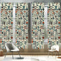 Ambesonne Leafy Art Window Curtains Pack of 2, Scandinavian Leaves Pattern with Geometric Roundy Modern Boho Print, Lightweight Set with Rod Pocket, 4 Panels of - 28" x 95", Pale Green Redwood Teal