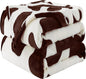 Fleece Cow Print Blanket Queen Size for All Season - Premium Lightweight Anti-Static Super Soft Cozy Plush Cow Blankets for Queen/Full Bed,90" x 90"(Brown Cow)