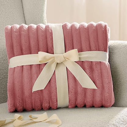 Bedsure GentleSoft Brick Dust Fleece King Blanket for Couch - Super Soft Cozy Blankets for Women, Cute Small Blanket for Girls, 108x90 Inches