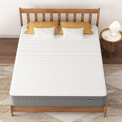 PurrJoys Queen Mattress, 12 Inch Cooling-Gel Memory Foam and Pocket Spring Hybrid Mattress, Queen Bed Mattressess in a Box, CertiPUR-US Certified, Medium Firm