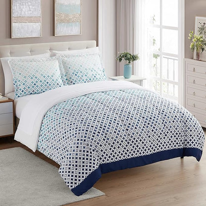 Sweet Home Collection 7 Piece Comforter Set Bag Solid Color All Season Soft Down Alternative Blanket & Luxurious Microfiber Bed Sheets, Genova, King