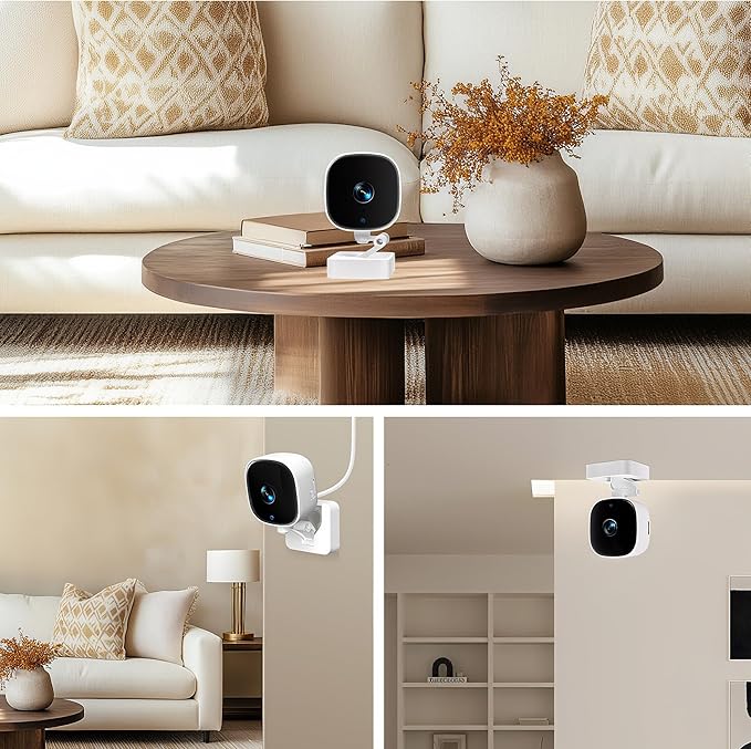 Indoor Cameras for Home Security with Color Night Vision & Siren, 2-Way Audio for Pet/Dog/Baby/Nanny, 2.4GHz WiFi Camera, Cloud & SD Card Storage-Mewly Pet