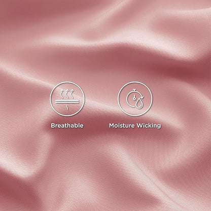 Bedsure Full Size Bed Sheets, Cooling Sheets, Rayon Derived from Bamboo, Breathable & Soft, Deep Pocket Up to 16 Inches, Hotel Luxury Silky Bedding for Hot Sleepers, Blush Pink