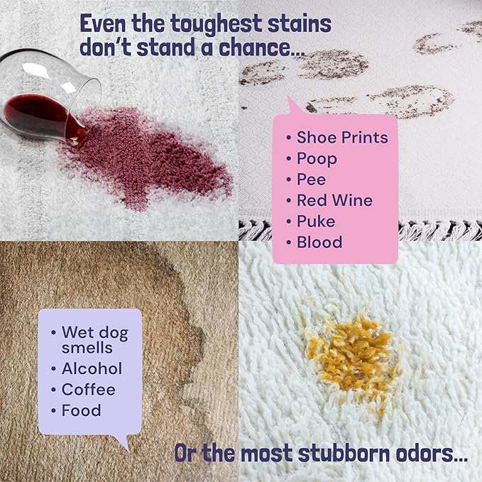 Sunny & Honey Carpet Cleaner Shampoo - 128 Fl Oz, Light Lavender Scent - Pet Stain Remover & Odor Eliminator - Rug Cleaner & Upholstery Cleaner Solution for Machine Use-Mewly Pet