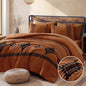 MaiRêve Oversized Queen Comforter Set Burnt Orange, Embroidery Western Bedding Set Boho 7 Pieces, Farmhouse All Season Bed in A Bag with Sheets, Pillowcases & Shams