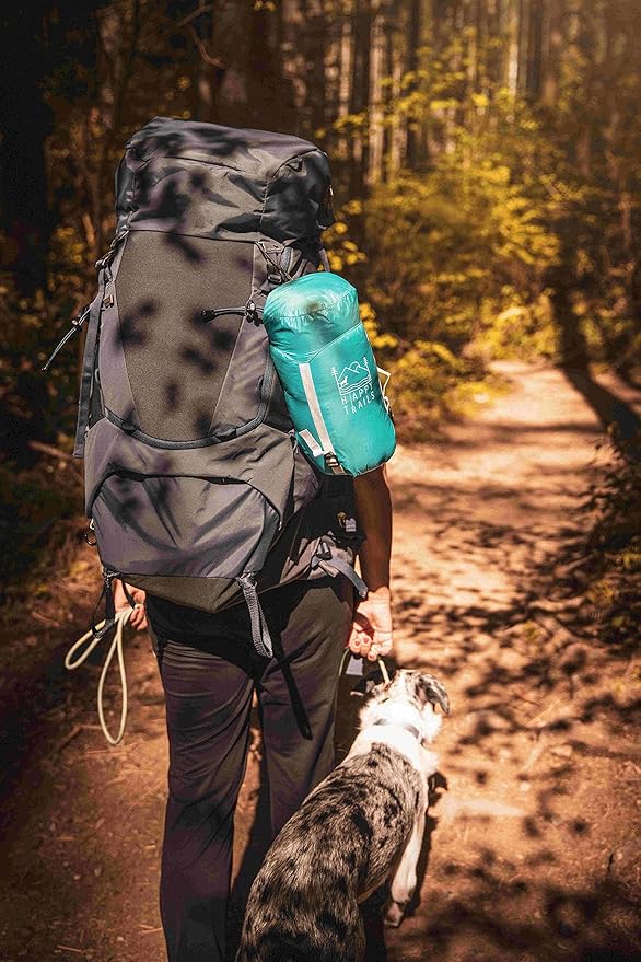 Ultralight Dog Sleeping Bag Backpacking—Outdoor Dog Bed for Hiking—Backpacking Gear for Dogs—Dog Hiking Gear—Dog Camping Gear—Packable Sleeping Bag for Dogs—Dog Travel Bed (Glacial Blue | Large)-Mewly Pet