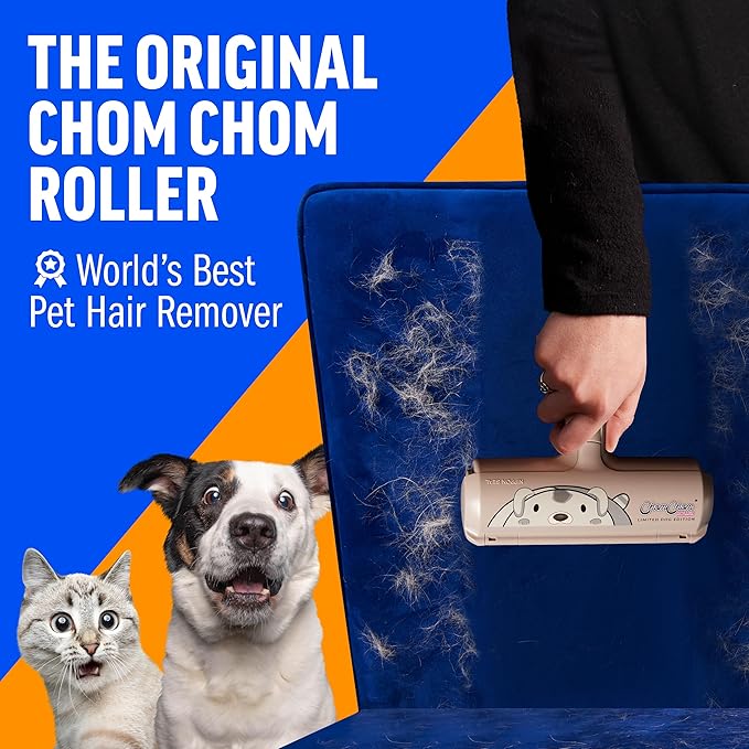 ChomChom Roller Pet Hair Remover - Reusable Dog and Cat Lint Rollers for Furniture, Couch, Car, and Clothes - Limited Dog Edition﻿-Mewly Pet