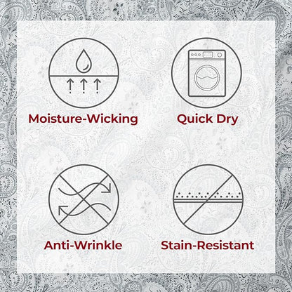 Mellanni Full Sheets Set - 4 PC Iconic Collection Bedding - Hotel Luxury, Extra Soft, Cooling Bed Sheets - Wrinkle, Fade, Stain Resistant (Full, Paisley Gray)