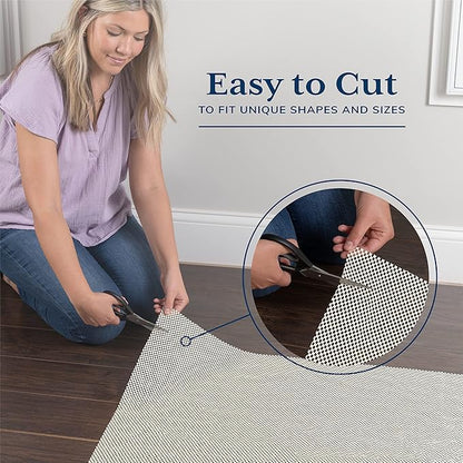 Veken 4 Ft Round Rug Pad Gripper for Hardwood Floors, Circle Non Slip Rug Pads for Area Rugs, Thick Rug Grippers for Tile Floors, Under Carpet Anti Skid Mat, Keep Your Rugs Safe and in Place