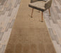 Custom Size Modern Abstract Floor Carpet Runner Rug for Hallways, Slip Resistant Latex Rubber Backed, 31 inch Wide X Customized Length, Art Gold Tan, 31 inch X 32 feet