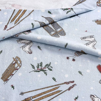 Eddie Bauer - Full Sheets, Cotton Flannel Bedding Set, Brushed For Extra Softness, Cozy Home Decor (Snow Days, Full)
