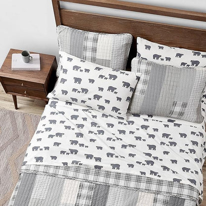 Eddie Bauer - King Sheets, Cotton Flannel Bedding Set, Brushed For Extra Softness, Cozy Home Decor (Bear Family, King)