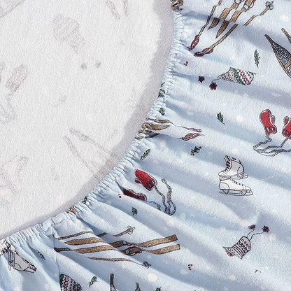 Eddie Bauer - Full Sheets, Cotton Flannel Bedding Set, Brushed For Extra Softness, Cozy Home Decor (Snow Days, Full)