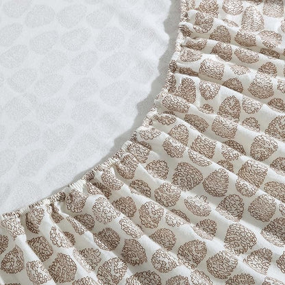 Eddie Bauer - Full Sheets, Cotton Flannel Bedding Set, Brushed For Extra Softness, Cozy Home Decor (Little Creek Pine Cone Beige, Full)