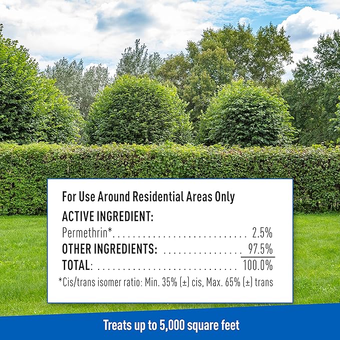 Adams Plus Yard Spray ; Kills Mosquitoes, Fleas, Ticks, Ants, And Many Other Listed Nuisance Pests in Outdoor Areas ; Treats Up to 5,000 Square Feet ; Easy To Use Hose-End Spray ; 32 Fl Oz-Mewly Pet