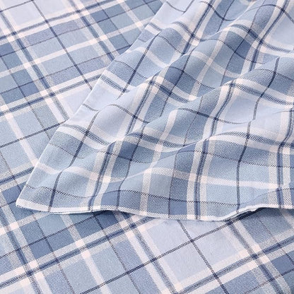 Laura Ashley - Flannel Sheets King Size, Anti-Pilling & Wrinkle Resistant Cotton, Touchably Soft for All-Season Comfort - Bed Sheets with Matching Pillowcases & Fitted Sheet (Mulholland Plaid Blue)