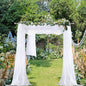 Chyhomenyc Extra Long White Sheer Curtains 144 inch 2 Panels Set, Translucent Backdrop Window Scarf Drapes for Canopy Bed/Wedding/Living Room/Anniversary, 12FT Length, Each 42Wx144L in, 2PCS, White