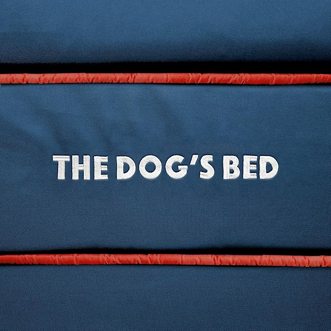 The Dog’s Bed, Medium Blue/Red 30x23.5, Memory Foam, Pain Relief: Arthritis, Hip & Elbow Dysplasia, Post Surgery, Lameness, Supportive, Calming, Waterproof Washable Cover, Veterinary Approved-Mewly Pet
