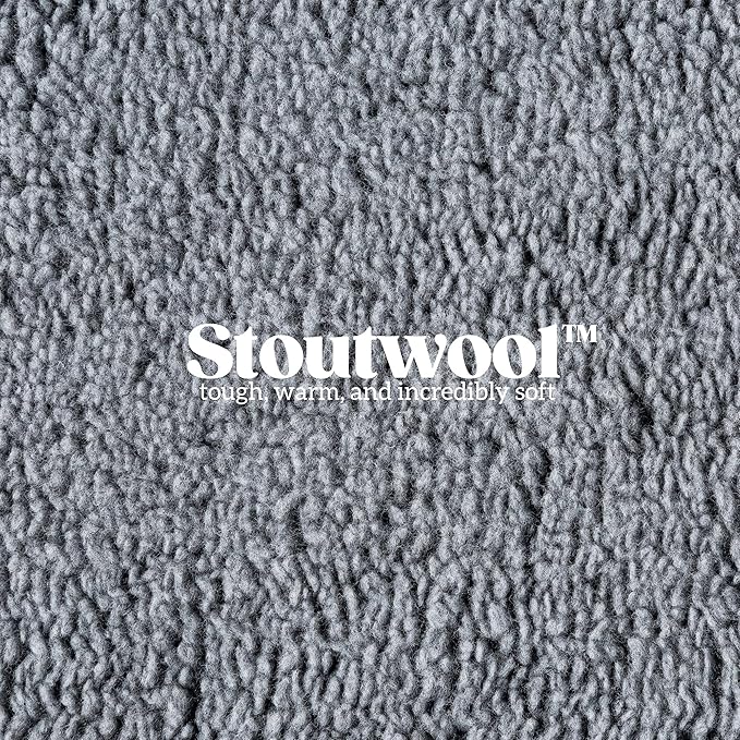 Stoutwool Indestructible Dog Bed - Fluffy Chew Proof Dog Crate Pad - Tough Kennel Pad for Aggressive Chewers - Ideal for Extra Large Breeds & Fits 48-Inch Crate - 47"x29", Charcoal-Mewly Pet