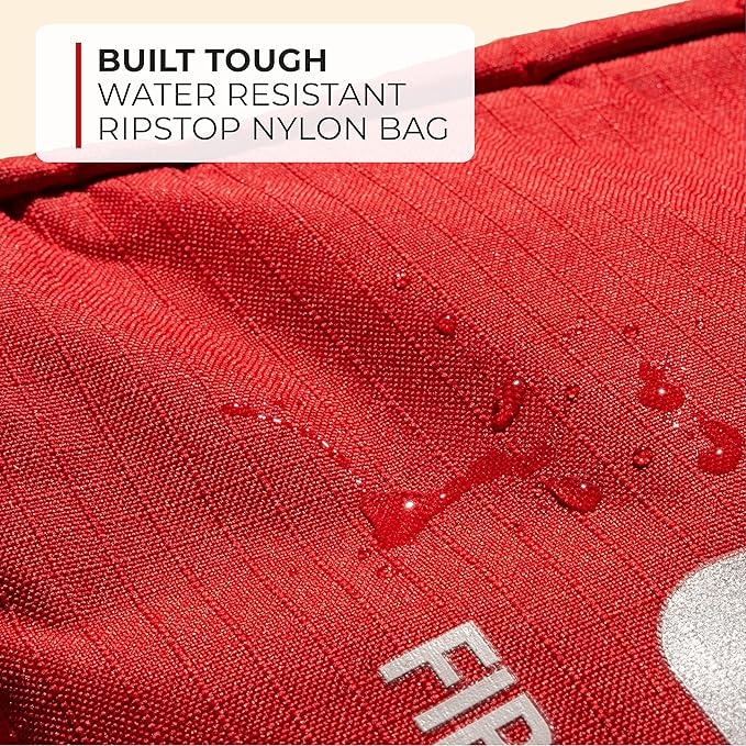 Thrive Mini Emergency Kit & First Aid Pouch - College Dorm Sick Kit - 66 Piece Set - Waterproof Rip-Stop Nylon Pouch with Multi-Size Bandages, Wipes & Safety Pins-Mewly Pet