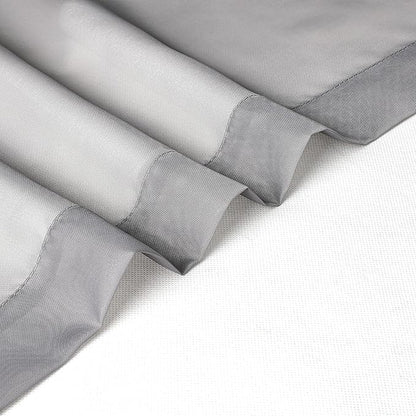 Chyhomenyc Sheer Window Curtains Tier 2 Pieces Set, 36 inch Length, Short Dining Curtains Window Treatment for Small Windows/Bathroom/Cafe/Living Room, Rod Pocket, Charcoal Grey