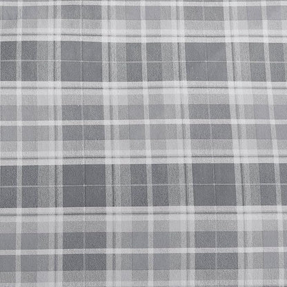 Laura Ashley - Flannel Sheets Queen Size, Anti-Pilling & Wrinkle Resistant Cotton, Touchably Soft for All-Season Comfort - Bed Sheets with Matching Pillowcases & Fitted Sheet (Mulholland Plaid Grey)