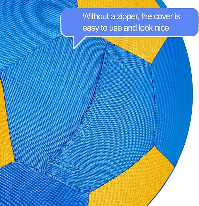 Herding Ball for Dogs & Horses - 20" Large Blue & Yellow Ball with Hand Pump-Mewly Pet