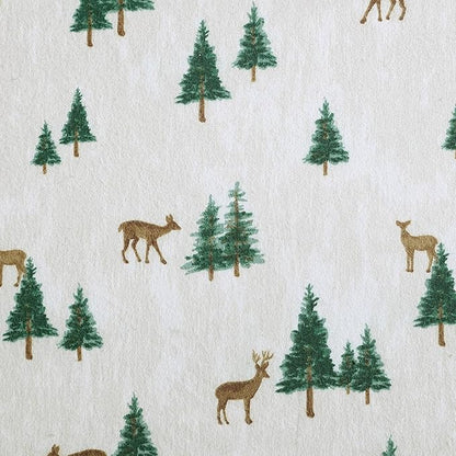 Eddie Bauer - Queen Sheets, Cotton Flannel Bedding Set, Brushed For Extra Softness, Cozy Home Decor (Deer Hollow, Queen)