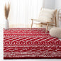 SAFAVIEH Arizona Shag Collection Accent Rug - 4' x 6', Red & Ivory, Moroccan Design, Non-Shedding & Easy Care, 1.6-inch Thick Ideal for High Traffic Areas in Entryway, Living Room, Bedroom (ASG741Q)