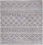 SAFAVIEH Arizona Shag Collection Area Rug - 3'2" Square, Grey & Ivory, Moroccan Design, Non-Shedding & Easy Care, 1.6-inch Thick Ideal for High Traffic Areas in Living Room, Bedroom (ASG741G)