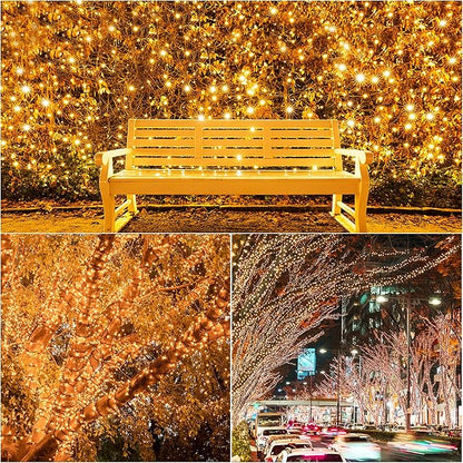 Blissun Halloween Lights: 50-Count Black Wire Mini String Lights with 8 Modes, 16 ft for Decorations (1 Pack, Orange)