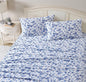 Laura Ashley - Flannel Sheets Full Size, Anti-Pilling & Wrinkle Resistant Cotton, Touchably Soft for All-Season Comfort - Bed Sheets with Matching Pillowcases & Fitted Sheet (Emelisa Blue)