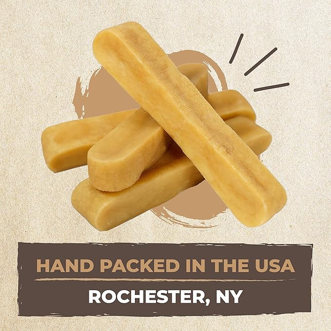Mighty Paw Yak Cheese Chews for Dogs - All-Natural Long Lasting Pet Treats - Odorless Limited-Ingredient Chews for Puppies & Power-Chewers (Medium, 4 Pack)-Mewly Pet