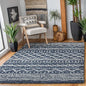 SAFAVIEH Arizona Shag Collection Area Rug - 6' x 8', Slate Blue & Ivory, Non-Shedding & Easy Cleaning, Plush Thick Pile, Ideal for Living Room, Bedroom, Dining Space (ASG741L)