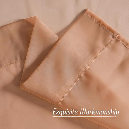 NICETOWN Voile Sheer Terracotta Curtains 96 inches Long 2 Panels Set, Grommet Casual Window Treatments with Light Filtering Airy & Elegant for Bedroom/Living Room, W54 x L96