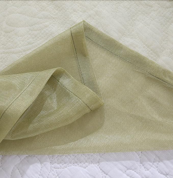 Akiky Canopy for Girls Room Bed Curtains Sheer Curtain for Twin Full Queen Size Bed Drapes,8 Panels Canopies with Light,Room Décor(Twin,Sage Green)